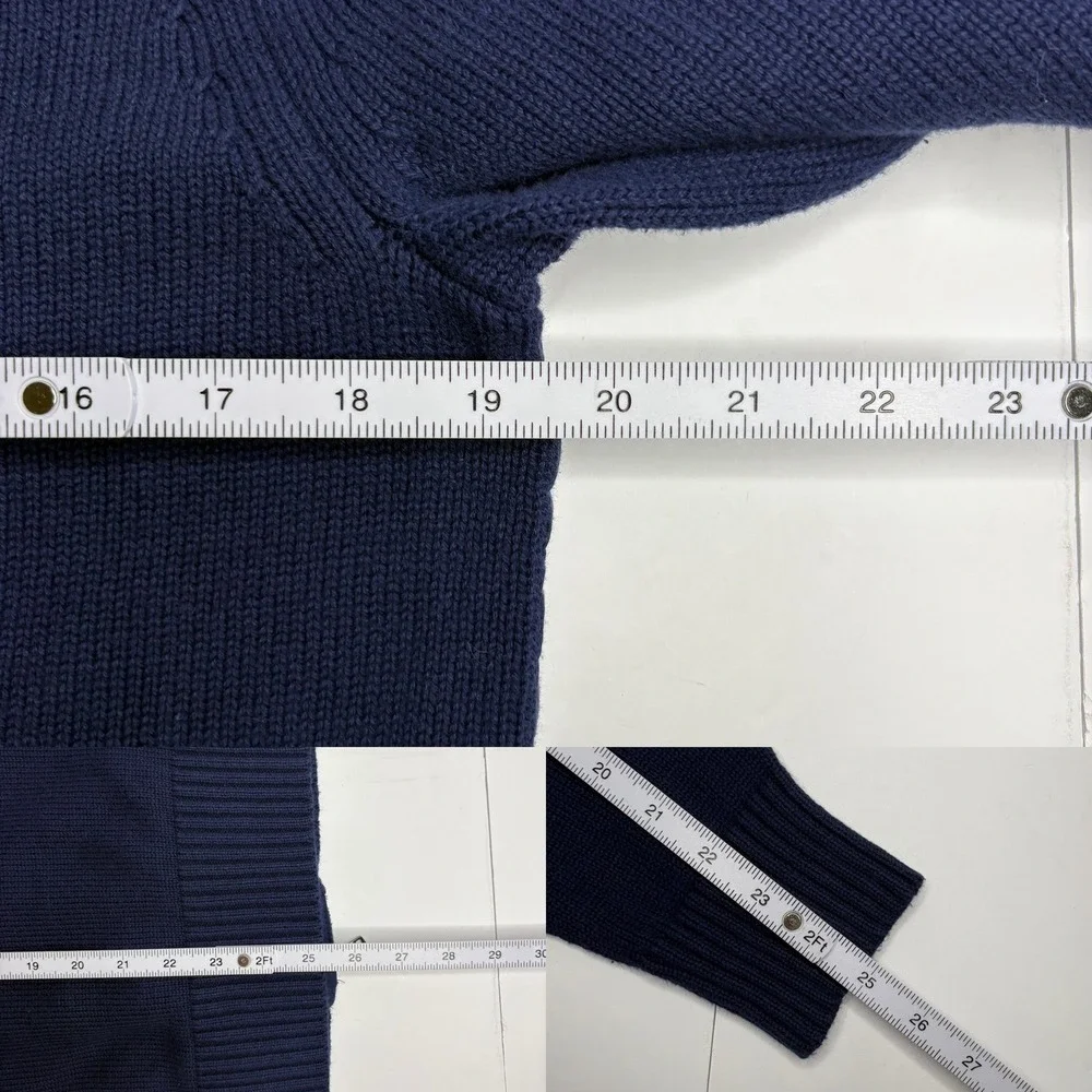 Banana Republic Men's Marine CoJacket Navy Snap Front Utility Cardigan Cotton